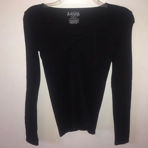 Free people intimately long sleeve tie up top